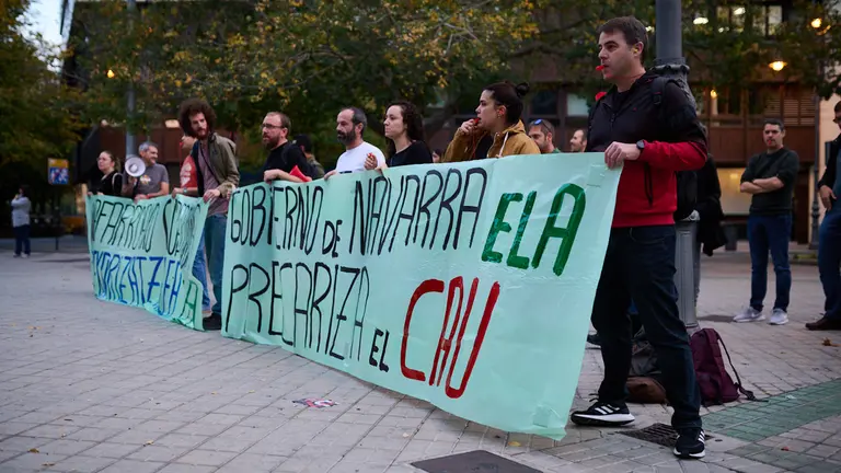Concentración en el marco de la huelga convocada en Conasa para "defender las condiciones laborales" de la plantilla. PABLO LASAOSA