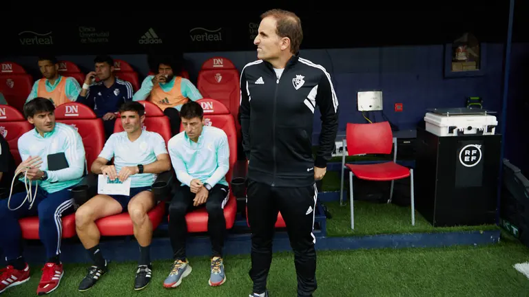 Partido de La Liga Santander entre Osasuna y Real Valladolid disputado en el estadio de El Sadar. IÑIGO ALZUGARAY