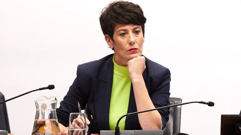 La consejera de Economía y Hacienda, Elma Saiz, informa en comisión parlamentaria sobre el acuerdo de compra de mascarillas entre SODENA, Albyn y CEN. IÑIGO ALZUGARAY