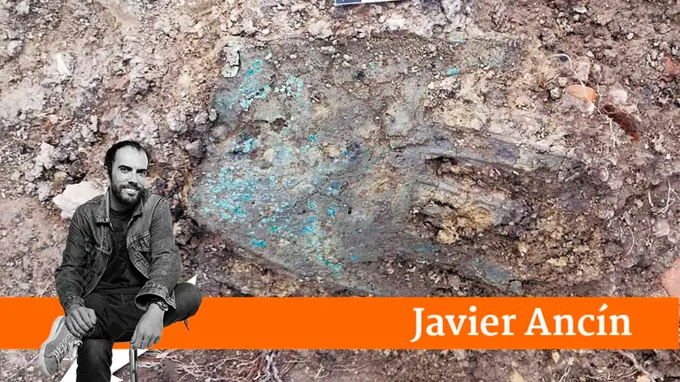 Imagenes de la pieza, antes de su extraccion. SC.Aranzadi.