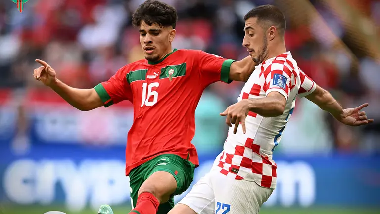 Ez Abde en su debut con la selección de Marruecos. @EnMaroc