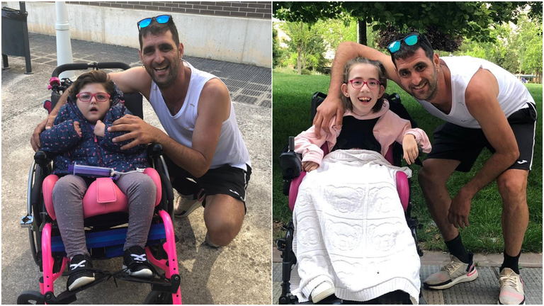 El navarro Andrés Ansó López con Zuriñe Azona Cacho y Haizea Mayayo Solchaga. CEDIDA