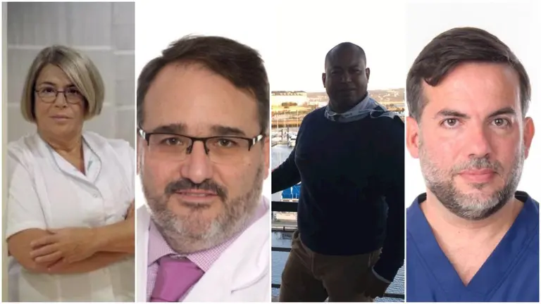 Los médicos navarros María Ángeles Armendáriz, Pablo Díaz de Rada, Miguel Medina y Pedro Azcarate optan a unos prestigiosos premios. CEDIDA