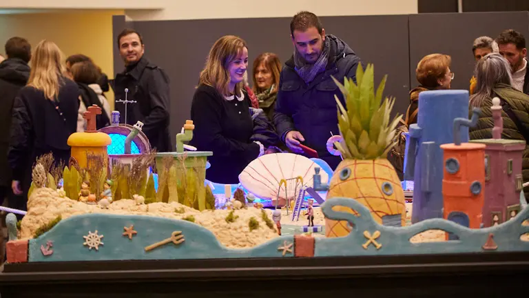 La Asociación de Belenistas de Pamplona inaugura la exposición 'Los belenes en Baluarte'. IÑIGO ALZUGARAY