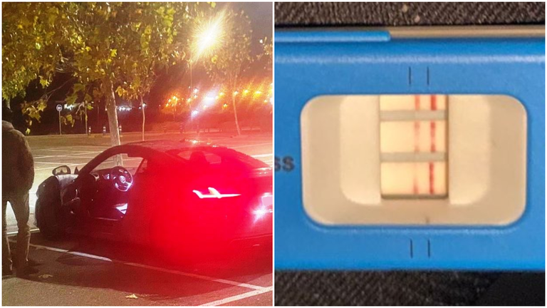 Vehículo sancionado y prueba positiva en drogas. POLICÍA FORAL