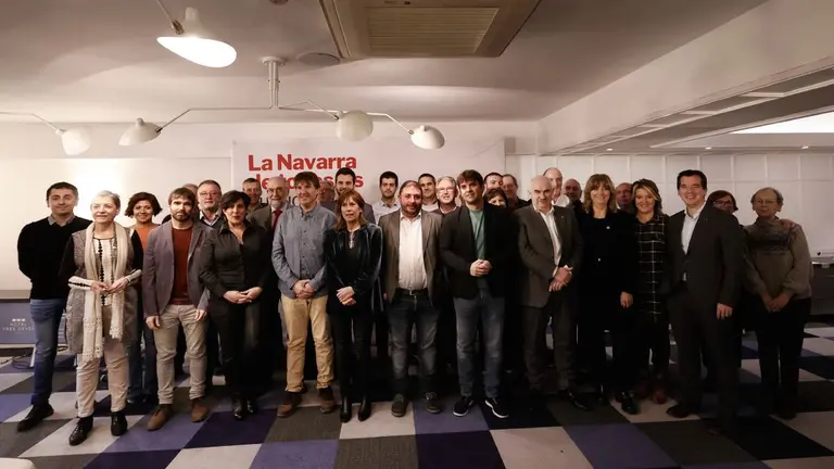 La coalición Geroa Bai, integrada por Geroa Socialverdes, PNV y Atarrabia Taldea, han confirmado este martes su presencia en todos las elecciones previstas en 2023. EFE/ Jesus Diges