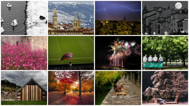 Las 12 fotografías que ilustran el calendario municipal de Pamplona 2023.