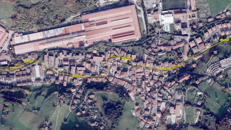 Situación actual de la travesía de Lesaca. DELEGACIÓN DEL GOBIERNO