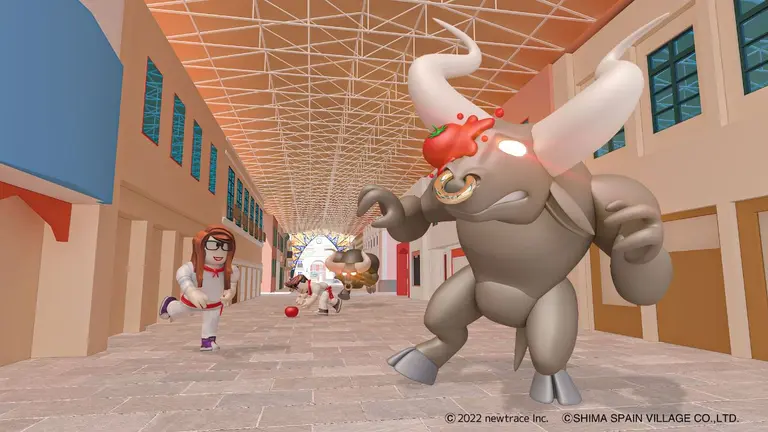 El minijuego integra los Sanfermines con la Tomatina en un peculiar encierro de toros. NEWTRACE