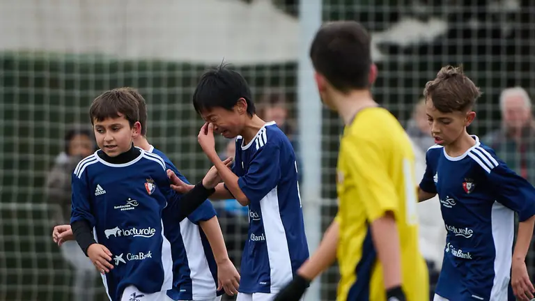 Luis Amigó se enfrenta a Doña Mayor en dieciseisavos de final del torneo interescolar 2022. PABLO LASAOSA