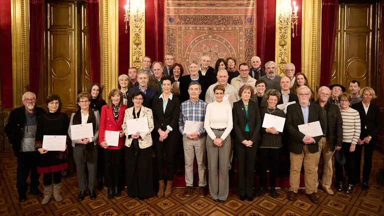 Acto de reconocimiento a las personas que durante 2022 han donado a la Comunidad foral objetos de valor histórico con destino a sus museos y archivos, u otro tipo de bienes significativos. PABLO LASAOSA