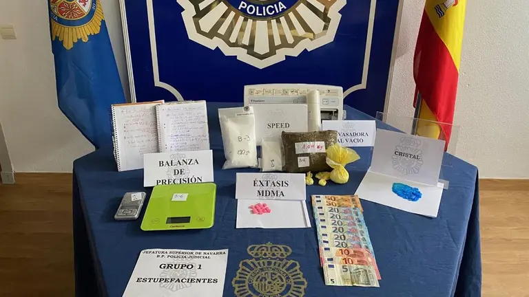 Material incautado por la Policía Nacional en la operación antidroga. POLICÍA NACIONAL