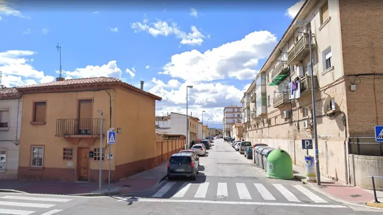 Comienzo de la calla Aguas del Alhama de Tudela, donde tuvo lugar el suceso. GOOGLE MAPS