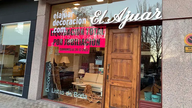 Fachada de la tienda El Ajuar en Pamplona. Navarra.com