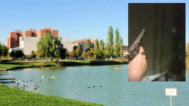 Frame del video sobre una imagen de un parque de Laguna de Duero en la provincia de Valladolid. AYUNTAMIENTO DE LAGUNA DE DUERO