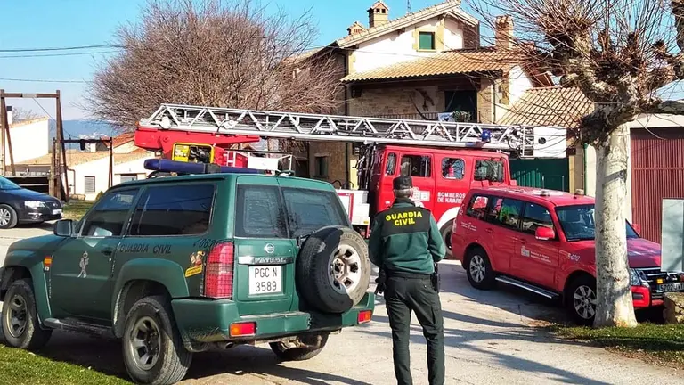 Incendio en una vivienda en Zurucuáin. GUARDIA CIVIL