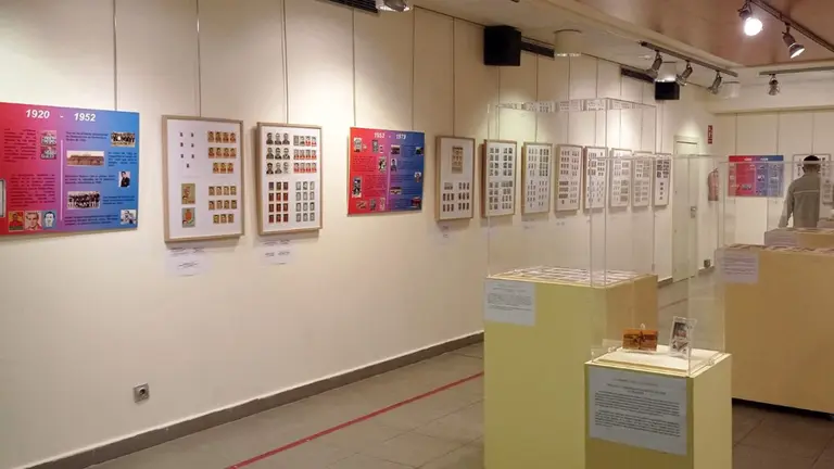 La exposición de cromos de Osasuna en el Museo de Castejón. Cedida.