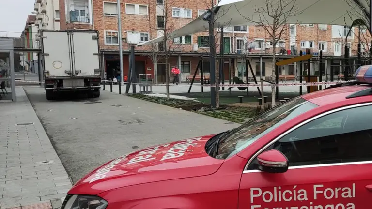 Lugar donde ha ocurrido el atropello a un hombre de 82 años en Alsasua. POLICÍA FORAL