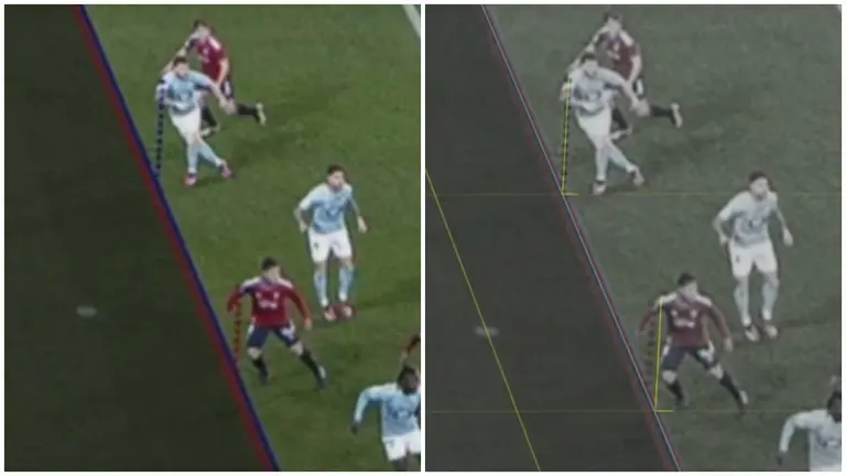 Un análisis del arquitecto Nacho Tellado para Osasuna demuestra que en el gol de Ez Abde, Chimy Ávila no se encontraba en fuera de juego.