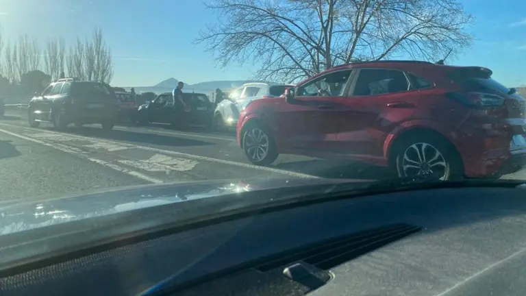 Fotografía de uno de los accidentes en el túnel de Hospitales. NAVARRA.COM