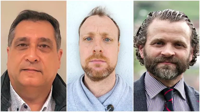 De izquierda a derecha, Luis Enrique de la Calle, Jon Angulo y Juan Loza. UPN