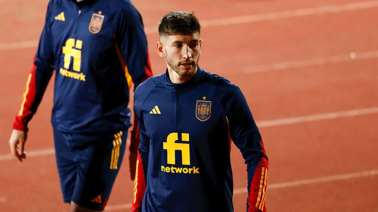 David Garcia durante un entrenamiento con la Selección Española de Fútbol. EUROPA PRESS