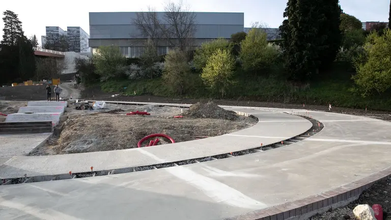 Imagen del nuevo parque de Pamplona, junto al ascensor de Trinitarios. CEDIDA