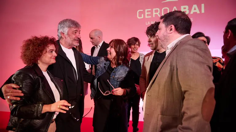 Acto de presentación de la lista de Geroa Bai al Parlamento de Navarra con la intervención de la candidata a la Presidencia del Gobierno foral, Uxue Barkos. PABLO LASAOSA