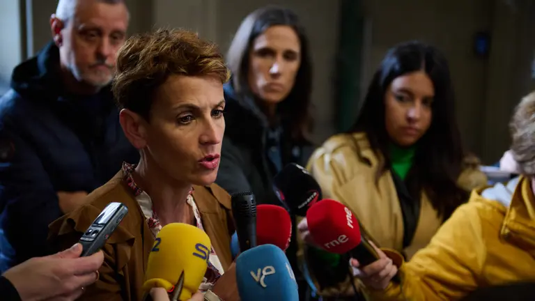 la agrupación municipal del PSN celebra un homenaje a los concejales y trabajadores fusilados tras el golpe de Estado de 1936 con la intervención de la secretaria general del PSN, María Chivite, la secretaria de la agrupación municipal del PSN en Pamplona, Maite Esporrín, y Borja Paredes, de UGT. PABLO LASAOSA