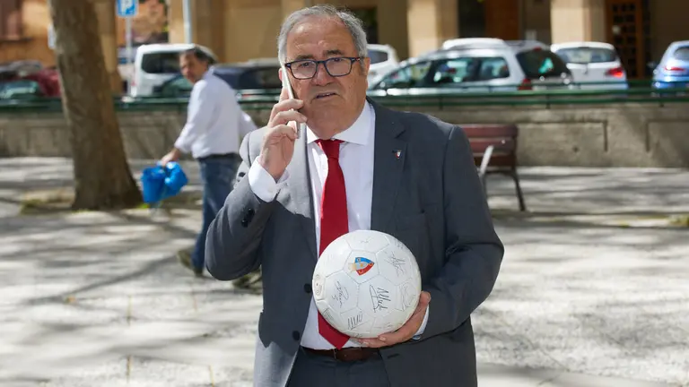 Luis Sabalza, presidente del CA Osasuna. IÑIGO ALZUGARAY