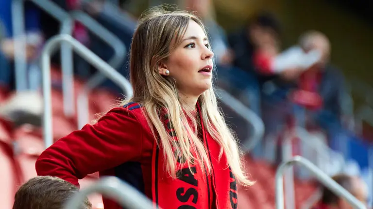 La grada del estadio de El Sadar durante el partido de la Liga Santander entre CA Osasuna y Athletic Club disputado en Pamplona. IÑIGO ALZUGARAY