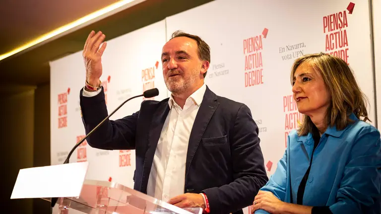 UPN hace el seguimiento de los resultados electorales desde el hotel Iruña Park. JASMINA AHMETSPAHIC