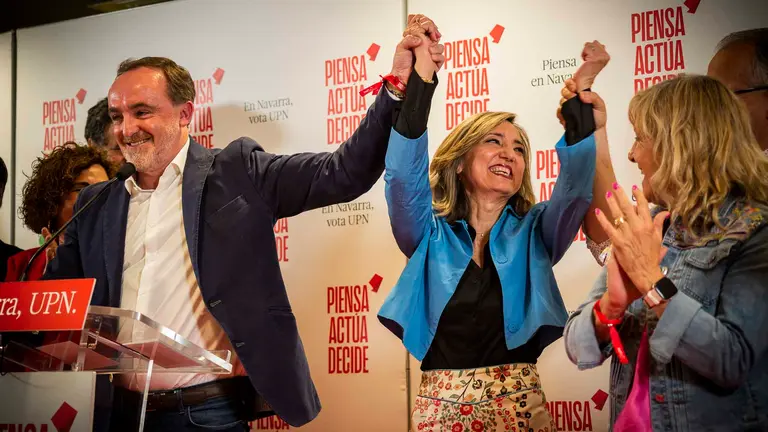 UPN hace el seguimiento de los resultados electorales desde el hotel Iruña Park. JASMINA AHMETSPAHIC