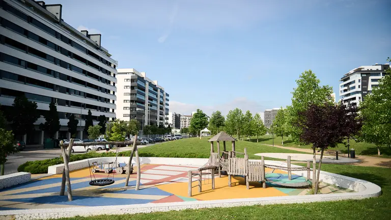 Vista del barrio de Pamplona, Soto de Lezkairu. PABLO LASAOSA
