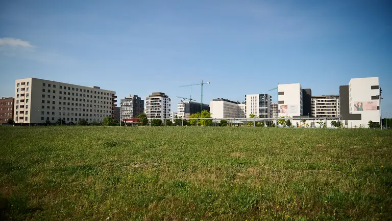 Vista del barrio de Pamplona, Soto de Lezkairu. PABLO LASAOSA