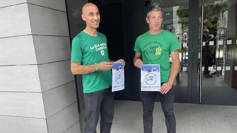 Los navarros Ángel Muñoz 'Bakayoko' y Miguel Barasoain 'Mauri' subirán las principales montañas de España para visibilizar la ELA. - COCEMFE
