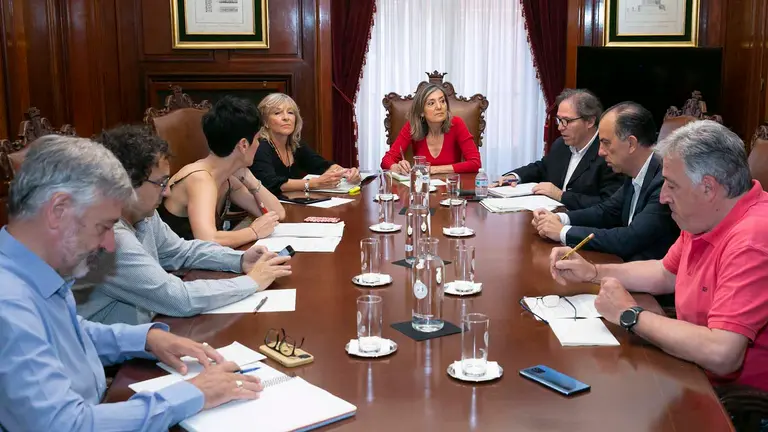 La Junta de Portavoces del Ayuntamiento de Pamplona celebra este viernes 23 de junio la primera sesión de la legislatura. AYUNTAMIENTO DE PAMPLONA