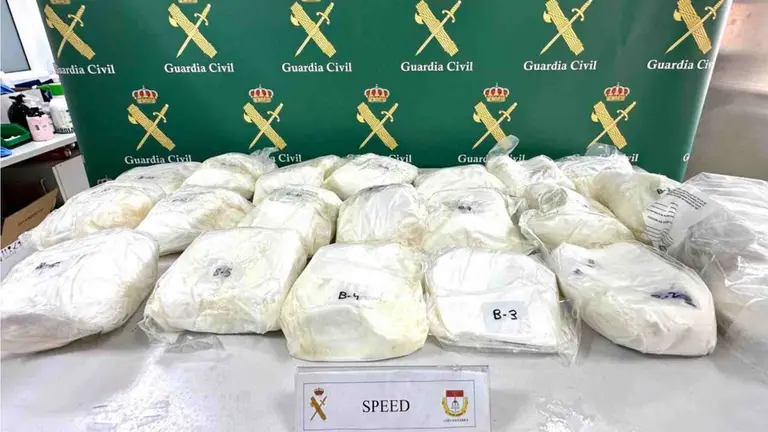 El traficante pretendía colocar en Pamplona 40 kilos de Speed durante los Sanfermines. GUARDIA CIVIL