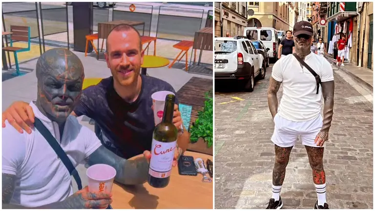 Black Alien, en las calles de Pamplona para disfrutar de San Fermín.