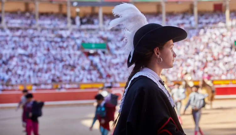 Sexta corrida de la Feria del Toro de San Fermín 2023 en la plaza del toros de Pamplona con toros de la ganadería de Jandilla para los diestros  Antonio Ferrera, Julián López Escobar "El Juli", y Cayetano Rivera. IÑIGO ALZUGARAY