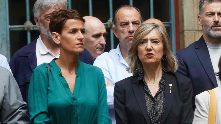 María Chivite y Cristina Ibarrola juntas en un acto recienta. ÍÑIGO ALZUGARAY