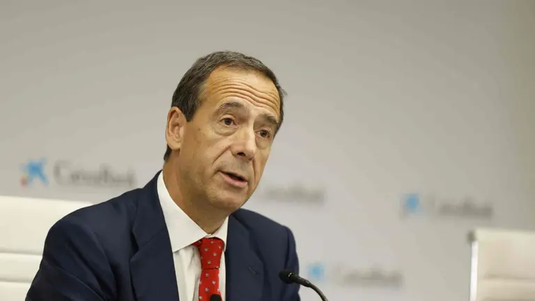 El Consejero Delegado de CaixaBank, Gonzalo Gortázar, en un momento de la presentación. CAIXABANK