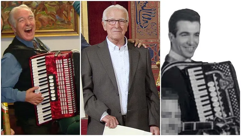 El pamplonés Enrique Los Arcos, integrante de Los iruña'ko en distintos momentos de su vida.