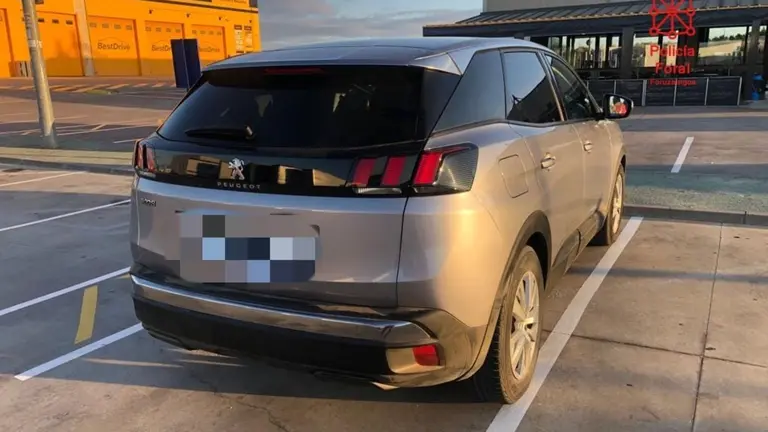 Imagen del vehículo interceptado. POLICÍA FORAL