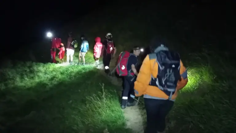 Localizada una familia que se había extraviado en la sierra de Aralar. BOMBEROS DE NAVARRA