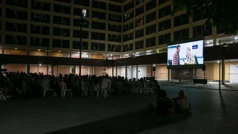 Imagen de archivo de una proyección al aire libre en Pamplona. AYUNTAMIENTO DE PAMPLONA
