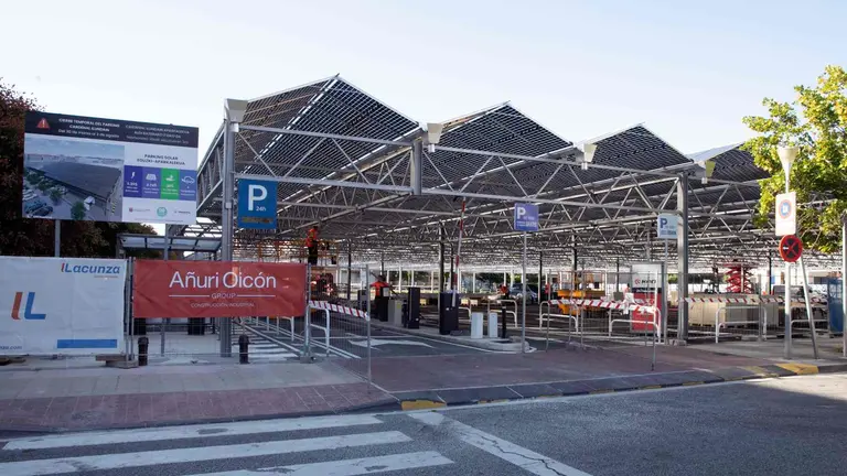 El nuevo párking disuasorio ubicado junto al colegio Cardenal Ilundáin. AYUNTAMIENTO DE PAMPLONA