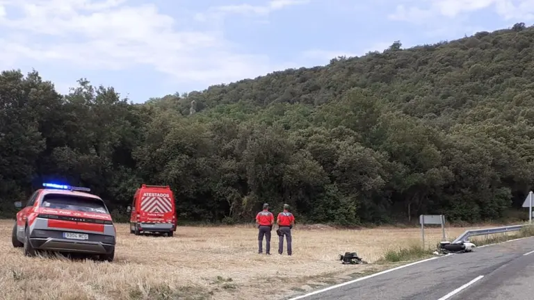 Imagen del lugar del accidente. POLICÍA FORAL