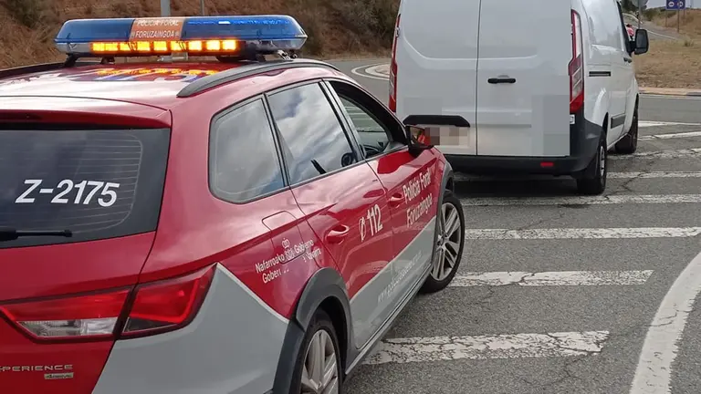 Interceptado en la A-12 un conductor a 164 km/h que ha dado positivo en cocaína. POLICÍA FORAL