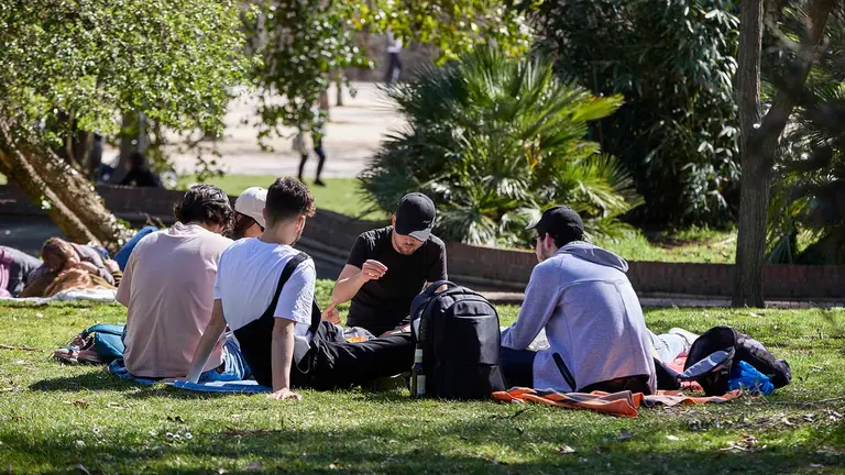 Imagen de archivo de varios hombres jóvenes en un parque. JESÚS HELLÍN / EUROPA PRESS